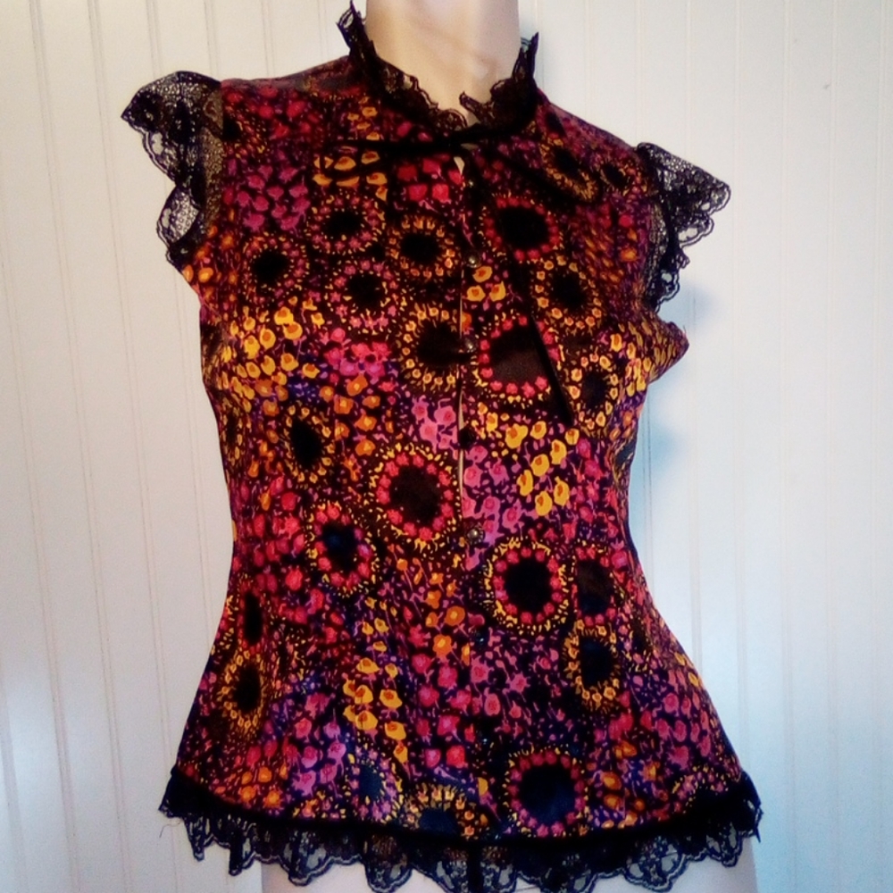 VTG Free People Silk Top